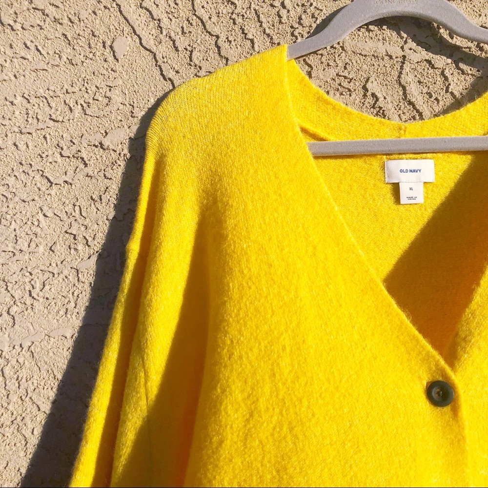 OLD NAVY ✨NWT Yellow Slouchy Soft Cardigan Sweater - Picture 3 of 7